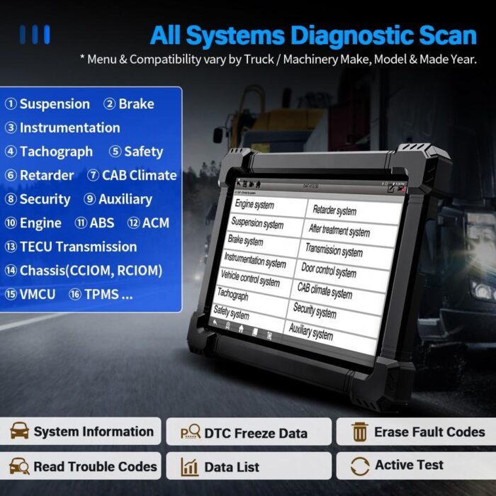 ANCEL X7 HD Truck OBD2 Diagnostic Scanner