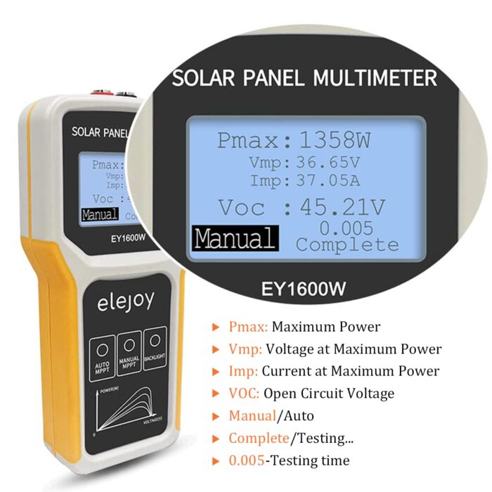 Elejoy 1600W Solar Panel Tester