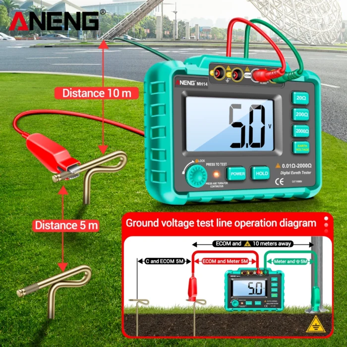 Aneng MH14 Earth Resistance Tester