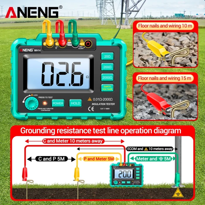 Aneng MH14 Earth Resistance Tester